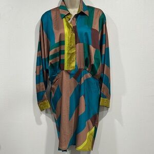 NWT! Express Portofino Geometric Shirt Dreas